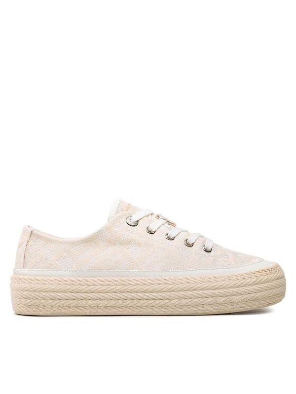 Tommy Hilfiger Tommy Hilfiger Tenis superge Vulc Rope Monogram White Denim FW0FW07254 Bež