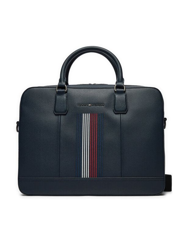 Tommy Hilfiger Tommy Hilfiger Torba za prenosnik Coated Canvas Computer Bag AM0AM12492 Mornarsko modra