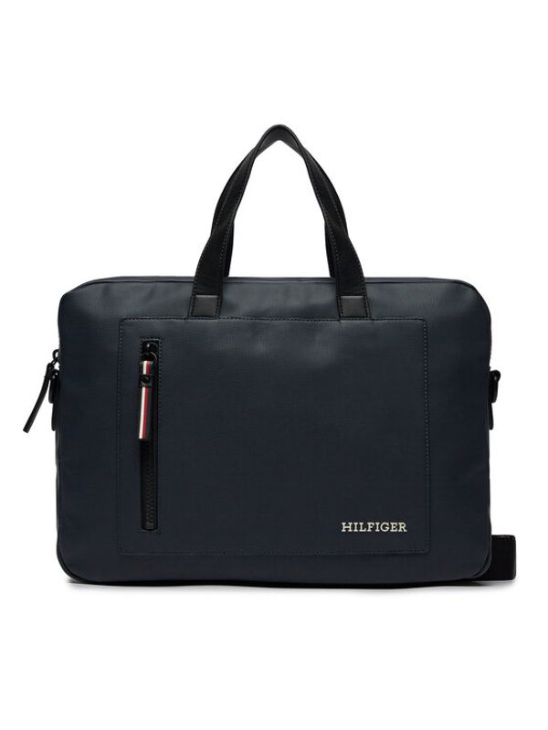 Tommy Hilfiger Tommy Hilfiger Torba za prenosnik Th Pique Slim Computer Bag AM0AM11784 Mornarsko modra