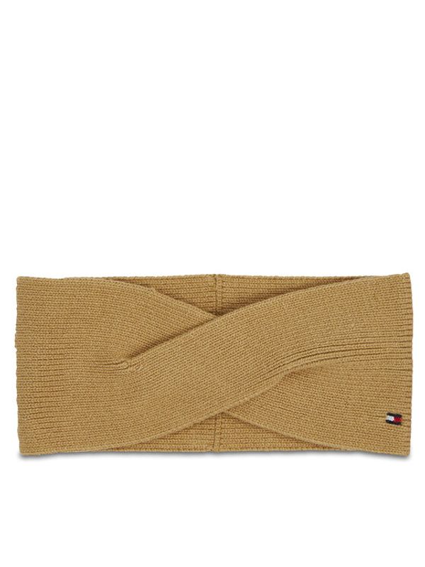 Tommy Hilfiger Tommy Hilfiger Trak iz blaga Essential Flag Headband AW0AW15312 Bež