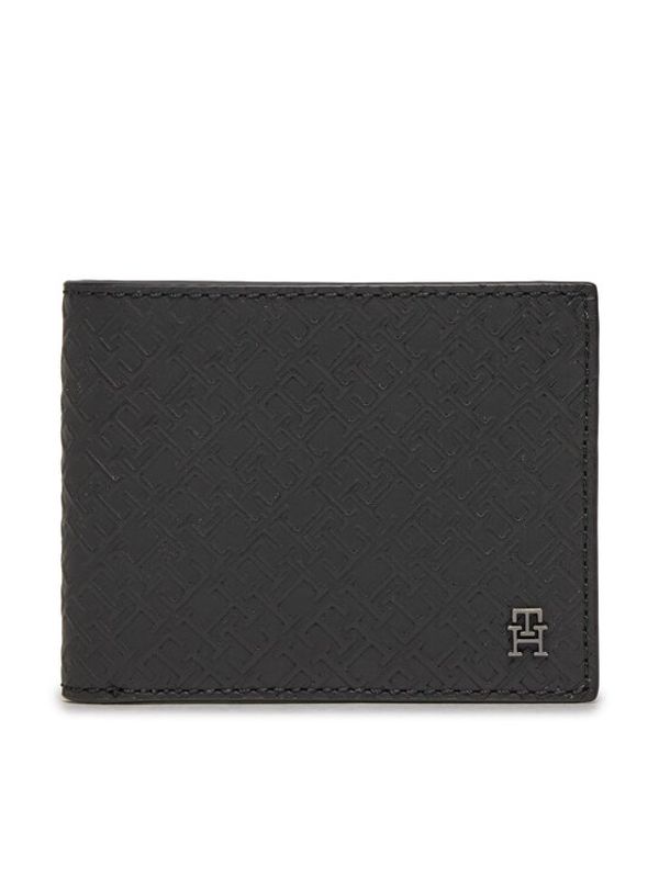 Tommy Hilfiger Tommy Hilfiger Velika moška denarnica Th Monogram Mini Cc Wallet AM0AM11849 Črna