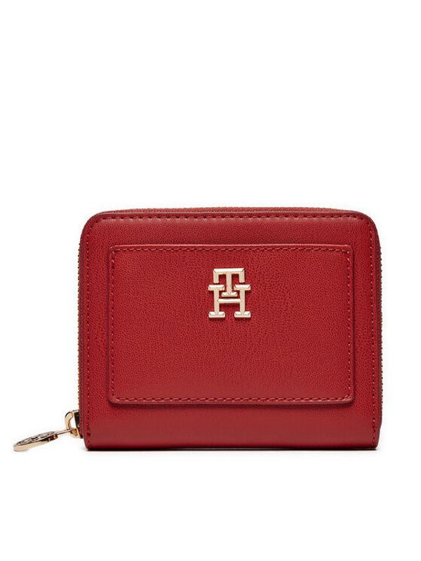 Tommy Hilfiger Tommy Hilfiger Velika ženska denarnica Distinct Med Za AW0AW16722 Rdeča