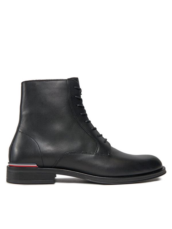 Tommy Hilfiger Tommy Hilfiger Zimski škornji Core Rwb Hilfiger Lth Lce Boot FM0FM05030 Črna