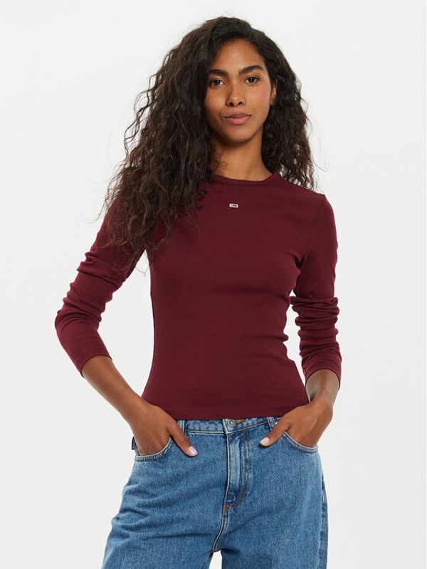 Tommy Jeans Tommy Jeans Bluza DW0DW17387 Bordo rdeča Regular Fit