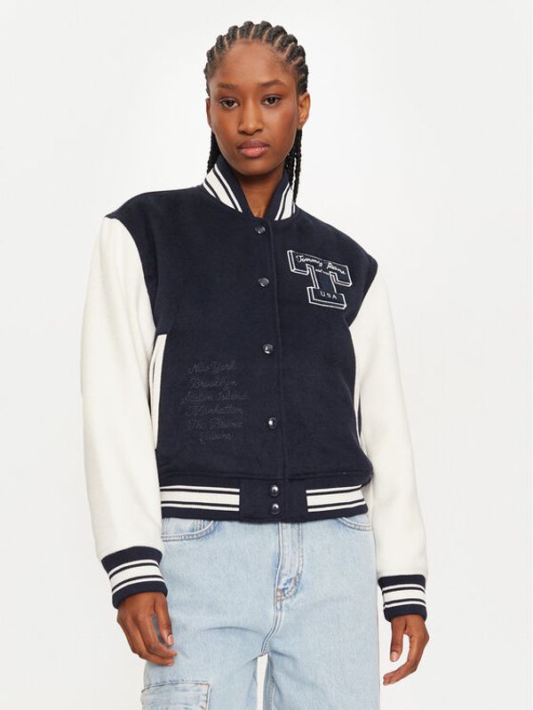 Tommy Jeans Tommy Jeans Bomber jakna Letterman DW0DW18845 Mornarsko modra Regular Fit