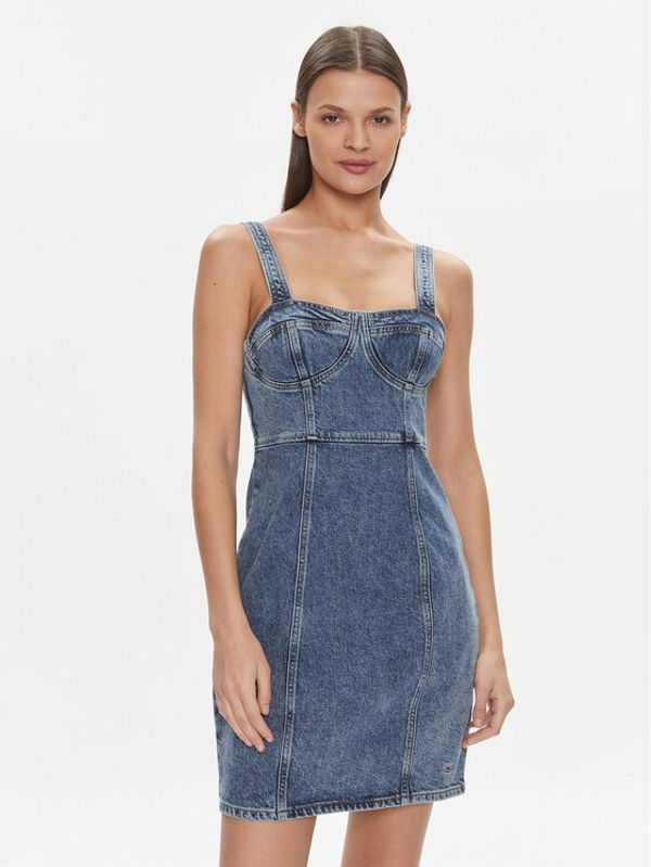 Tommy Jeans Tommy Jeans Jeans obleka DW0DW17054 Modra Slim Fit