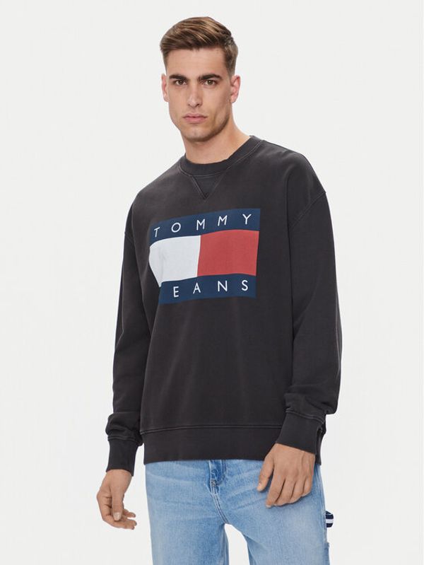 Tommy Jeans Tommy Jeans Jopa Big Flag DM0DM19222 Črna Relaxed Fit