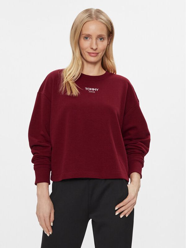 Tommy Jeans Tommy Jeans Jopa Ess Logo DW0DW16393 Bordo rdeča Cropped Fit