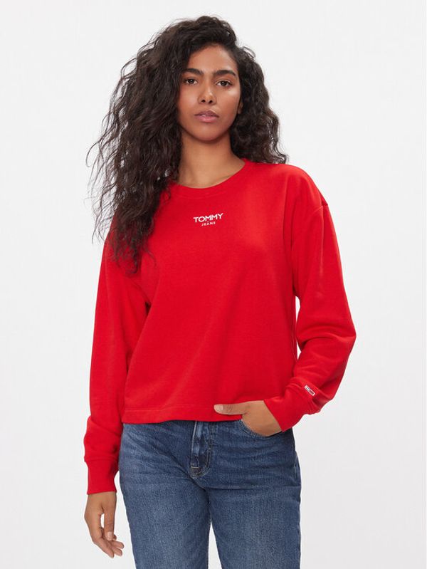 Tommy Jeans Tommy Jeans Jopa Ess Logo DW0DW16393 Rdeča Cropped Fit