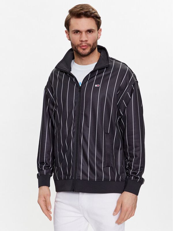 Tommy Jeans Tommy Jeans Jopa Pinstripe DM0DM16360 Črna Relaxed Fit