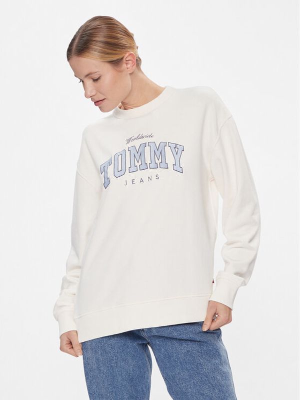 Tommy Jeans Tommy Jeans Jopa Tjw Rlx Varsity Luxe Crew DW0DW17339 Bela Regular Fit