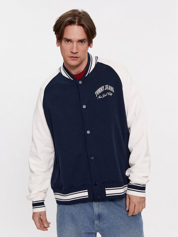 Tommy Jeans Tommy Jeans Jopa Varsity DM0DM18400 Mornarsko modra Relaxed Fit