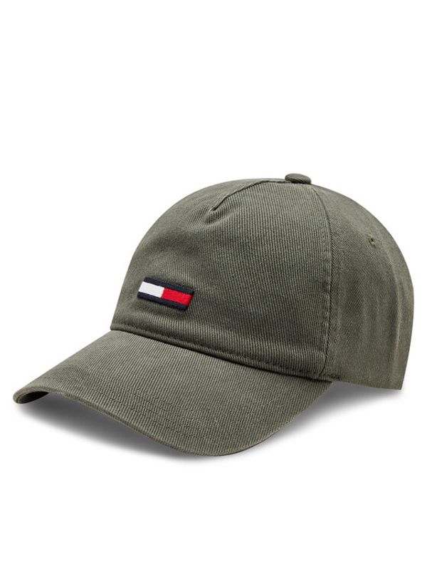 Tommy Jeans Tommy Jeans Kapa s šiltom Tjm Elongated Flag Denim Cap AM0AM12427 Zelena