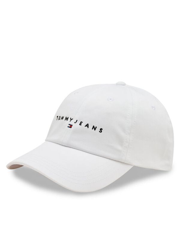 Tommy Jeans Tommy Jeans Kapa s šiltom Tjm Linear Logo 6-Panel Cap AM0AM12894 Bela