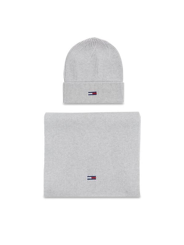 Tommy Jeans Tommy Jeans Komplet kapa in bandana Tjw Flag Beanie And Scarf AW0AW15482 Siva