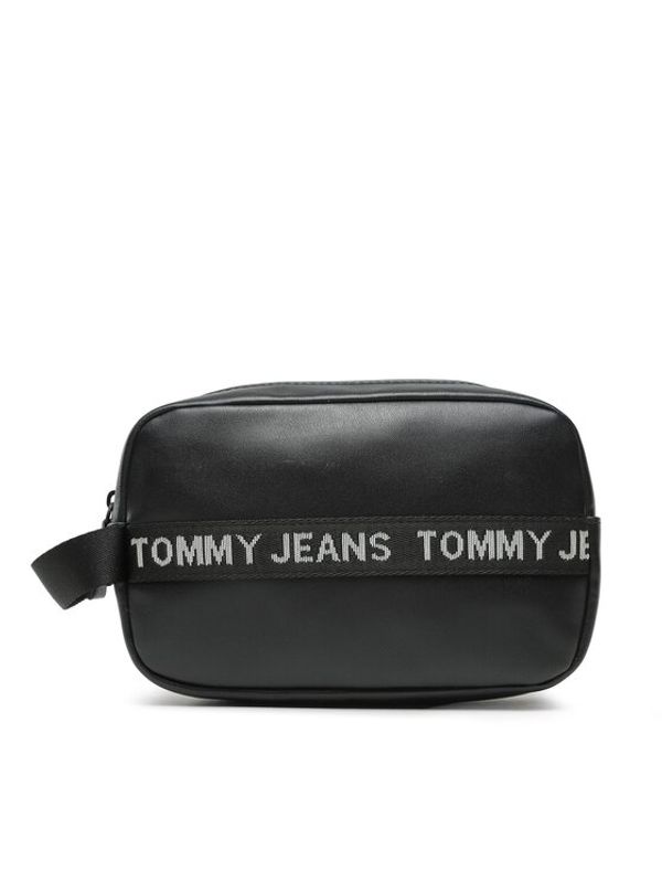 Tommy Jeans Tommy Jeans Kozmetični kovček Tjm Essential Leather Washbag AM0AM11425 Črna