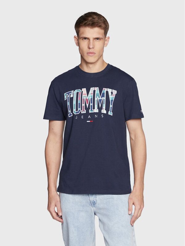 Tommy Jeans Tommy Jeans Majica Classic Tartan DM0DM15666 Mornarsko modra Classic Fit