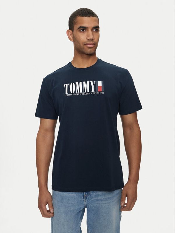 Tommy Jeans Tommy Jeans Majica DNA Flag DM0DM18533 Mornarsko modra Regular Fit