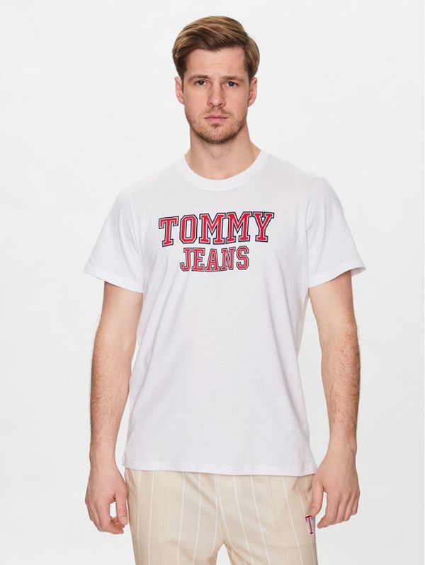 Tommy Jeans Tommy Jeans Majica Essential DM0DM16405 Bela Regular Fit