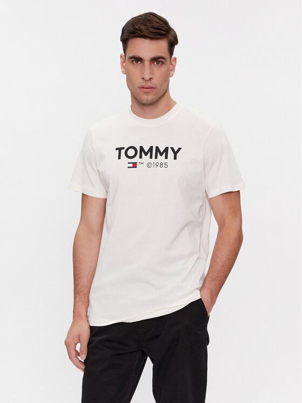 Tommy Jeans Tommy Jeans Majica Essential DM0DM18264 Bela Slim Fit