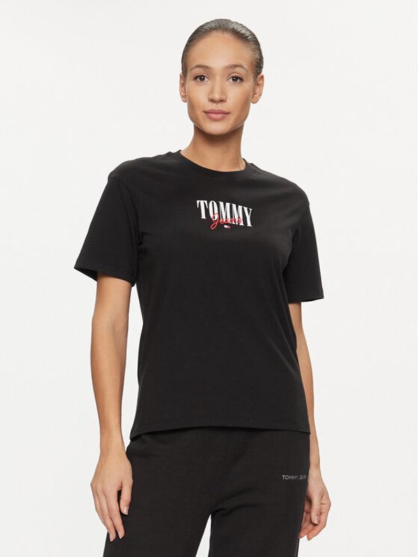 Tommy Jeans Tommy Jeans Majica Essential Logo DW0DW16441 Črna Relaxed Fit