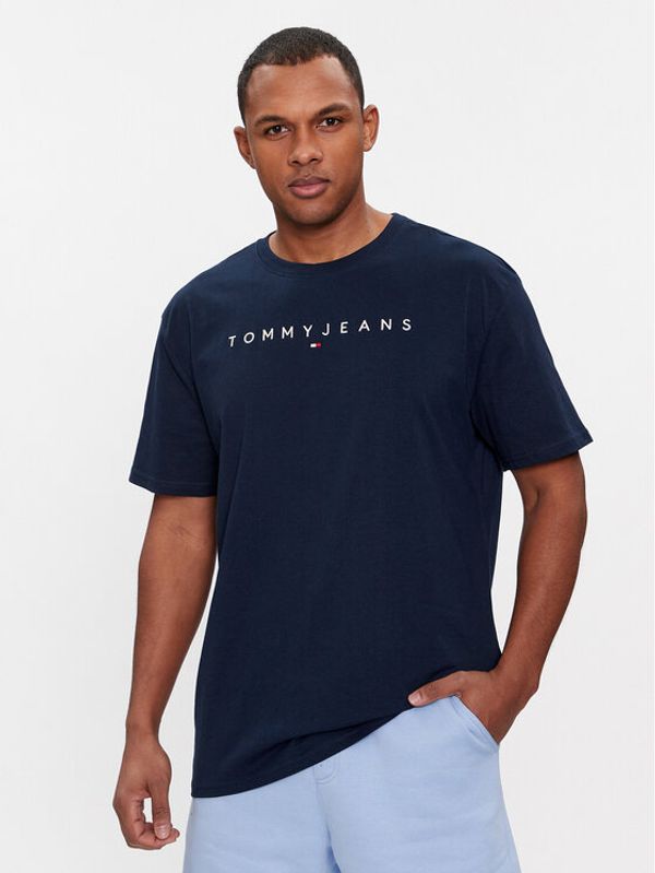 Tommy Jeans Tommy Jeans Majica Linear Logo DM0DM17993 Mornarsko modra Regular Fit