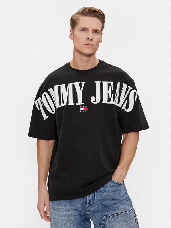 Tommy Jeans Tommy Jeans Majica Tjm Ovz Badge Tj Tee DM0DM18565 Črna Regular Fit