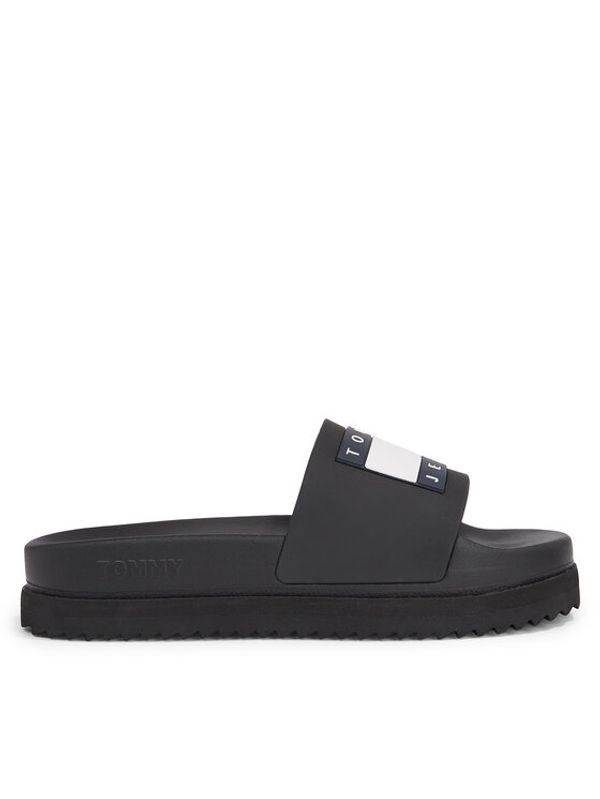 Tommy Jeans Tommy Jeans Natikači Tjw Elevated Flatform Slide EN0EN02451 Črna