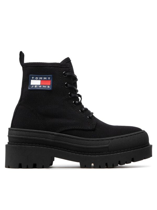 Tommy Jeans Tommy Jeans Pohodni čevlji Foxing Boot EN0EN01903 Črna