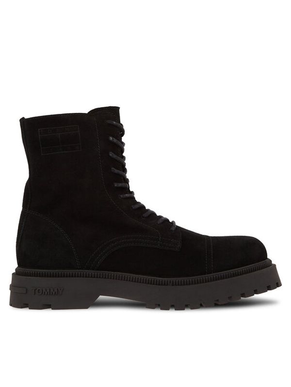 Tommy Jeans Tommy Jeans Pohodni čevlji Tjm Casual Boot Suede EM0EM01336 Črna