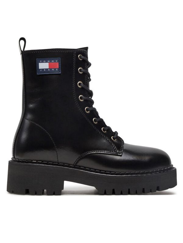 Tommy Jeans Tommy Jeans Pohodni čevlji Urban Tommy Jeans Lace Up Boot EN0EN01995 Črna