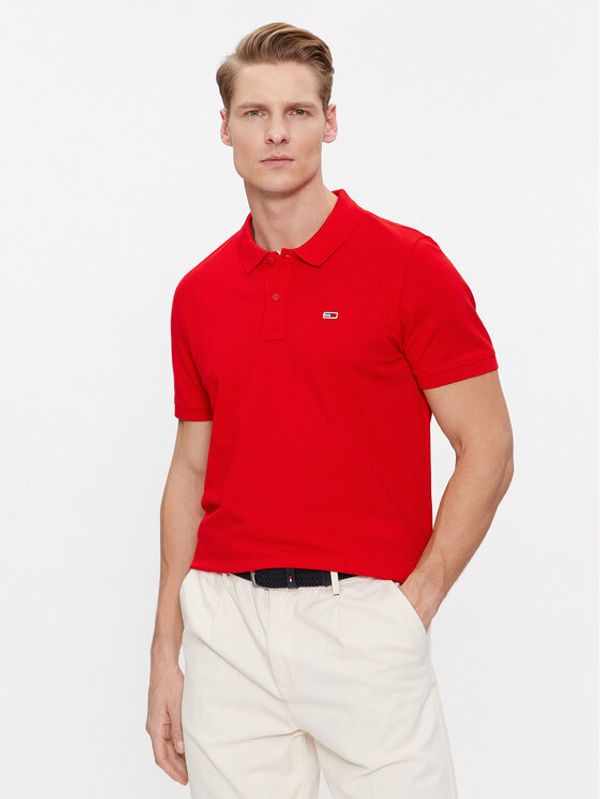 Tommy Jeans Tommy Jeans Polo majica DM0DM18312 Rdeča Slim Fit