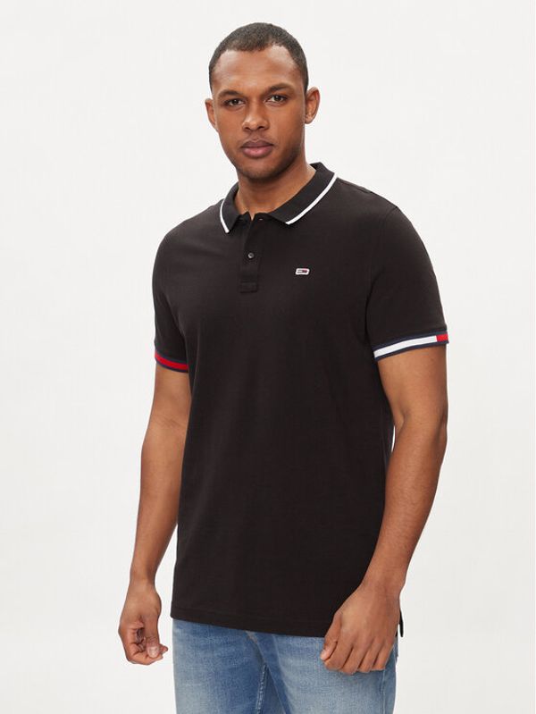 Tommy Jeans Tommy Jeans Polo majica Flag DM0DM12963 Črna Regular Fit