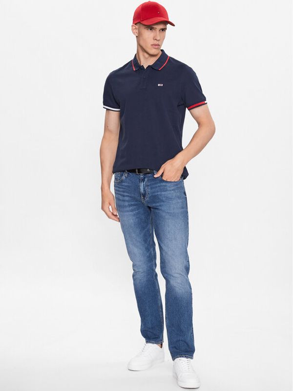 Tommy Jeans Tommy Jeans Polo majica Flag DM0DM12963 Mornarsko modra Regular Fit