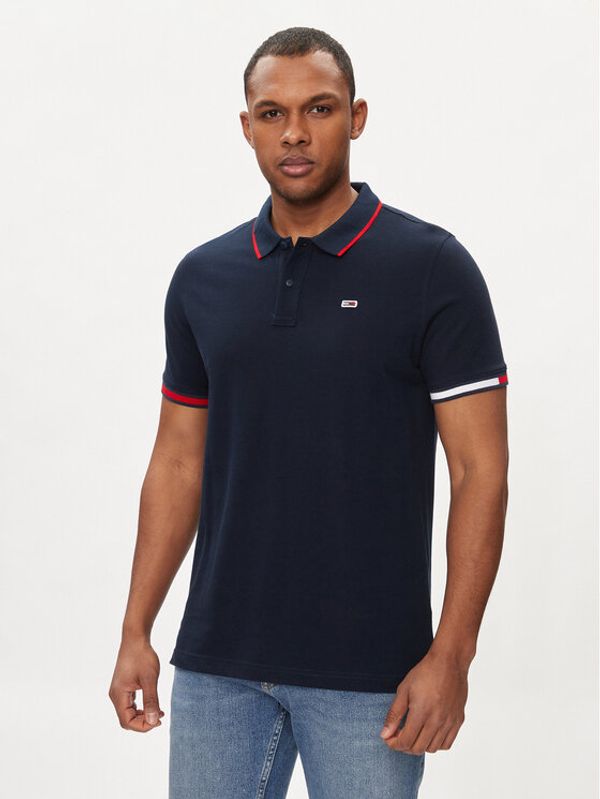 Tommy Jeans Tommy Jeans Polo majica Flag DM0DM12963 Mornarsko modra Regular Fit