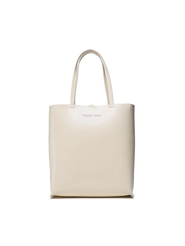 Tommy Jeans Tommy Jeans Ročna torba Must North South Patent Tote AW0AW15540 Bež