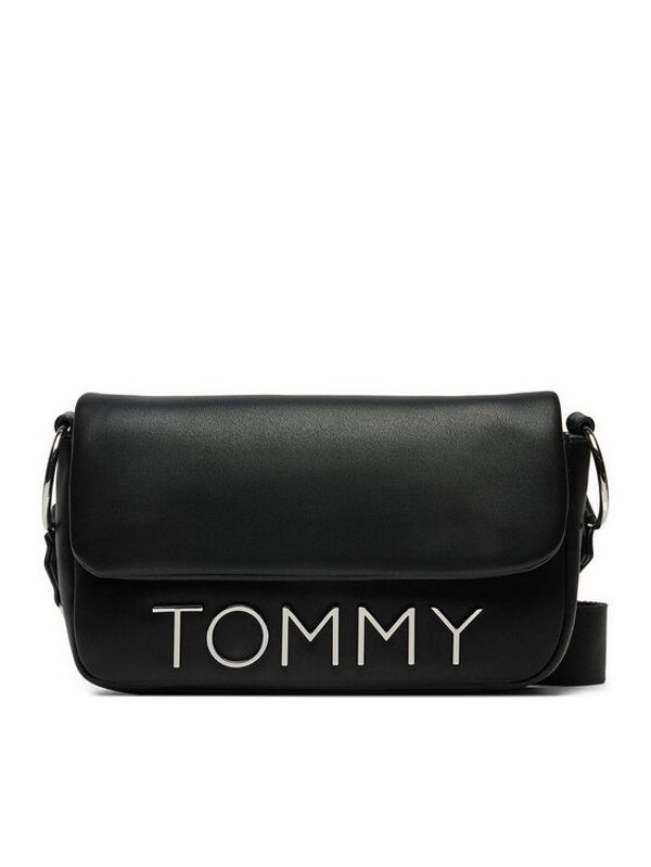 Tommy Jeans Tommy Jeans Ročna torba Tjw Bold Elongated Flap Cross. AW0AW16258 Črna