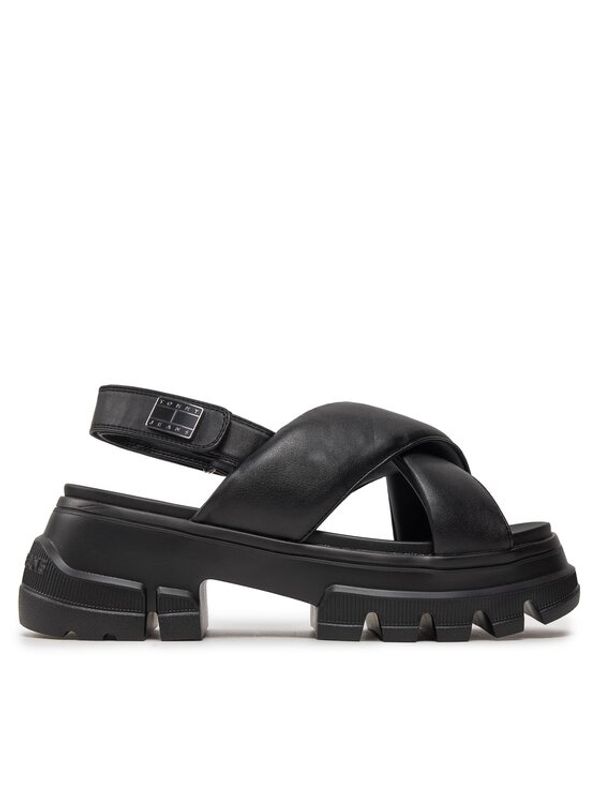 Tommy Jeans Tommy Jeans Sandali Tjw Chunky City Sandal EN0EN02525 Črna