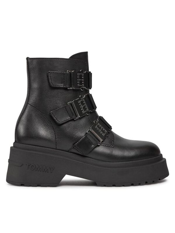 Tommy Jeans Tommy Jeans Škornji Tjw Chunky Boot Hardware EN0EN02443 Črna