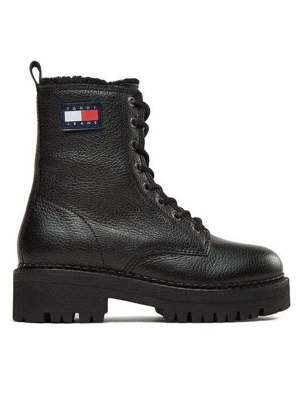 Tommy Jeans Tommy Jeans Škornji Tjw Urban Boot Tumbled Ltr Wl EN0EN02317 Črna