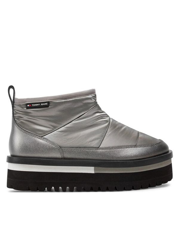 Tommy Jeans Tommy Jeans Škornji za sneg Tjw Nylon Flatform Boot Wl EN0EN02689 Srebrna