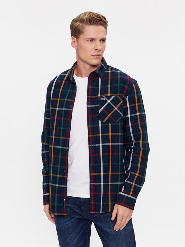 Tommy Jeans Tommy Jeans Srajca Check Flannel DM0DM18334 Mornarsko modra Regular Fit