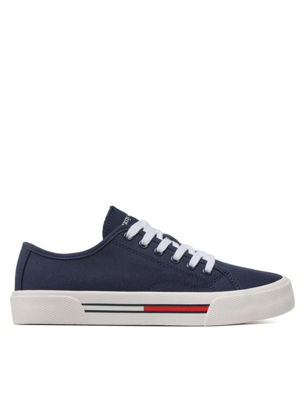 Tommy Jeans Tommy Jeans Tenis superge Low Cut Wmns Canvas EN0EN02085 Mornarsko modra