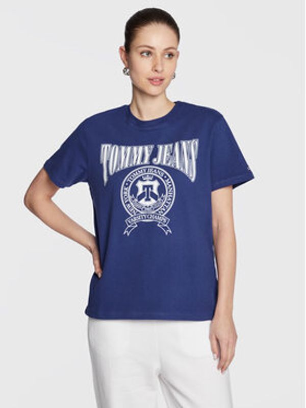 Tommy Jeans Tommy Jeans Majica Varsity DW0DW14919 Mornarsko modra Loose Fit