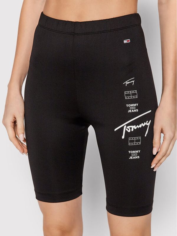 Tommy Jeans Tommy Jeans Športne kratke hlače Logo Repeat Cycle DW0DW12057 Črna Slim Fit