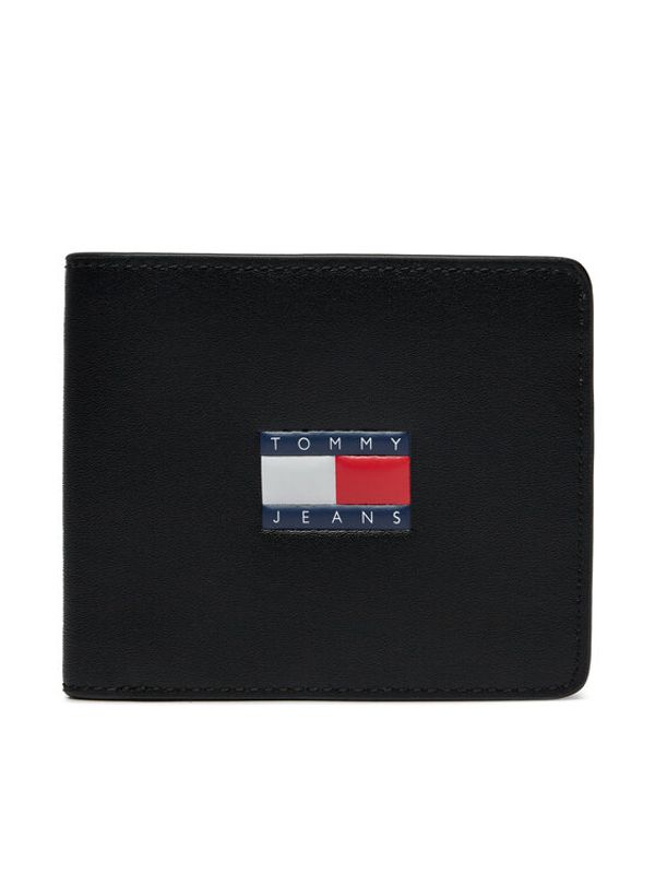 Tommy Jeans Tommy Jeans Velika moška denarnica Tjm Heritage Leather Cc Wallet AM0AM12082 Črna