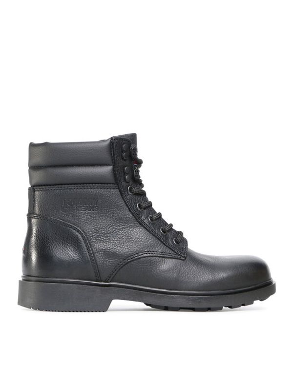 Tommy Jeans Tommy Jeans Zimski škornji Classic Tommy Jeans Lace Up Boot EM0EM00540 Črna