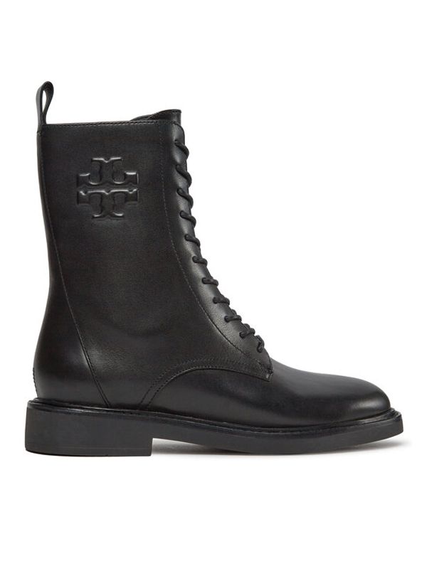 Tory Burch Tory Burch Škornji Double T Combat Boot 154336 Črna