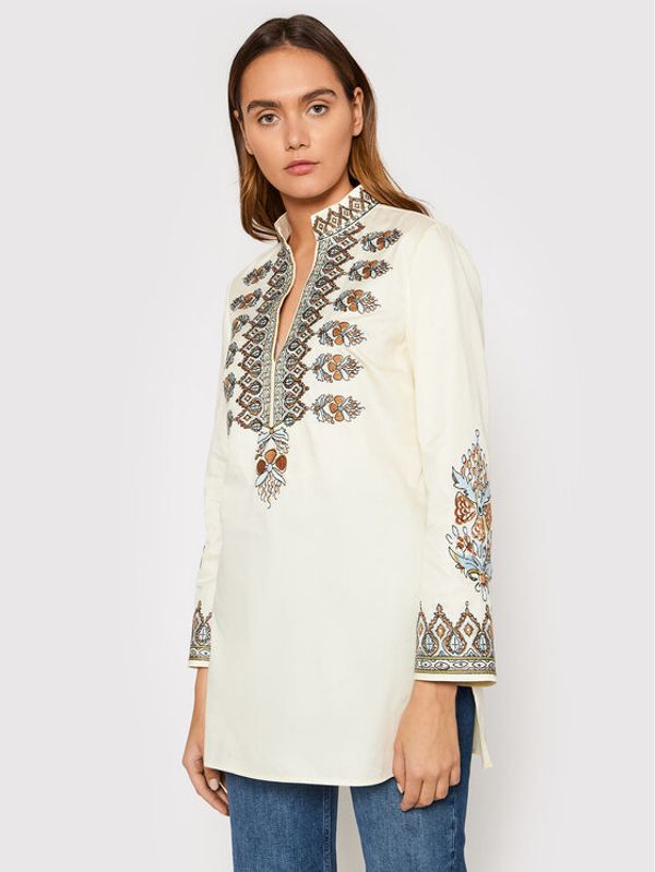 Tory Burch Tory Burch Tunika Embroidered 87518 Bež Relaxed Fit