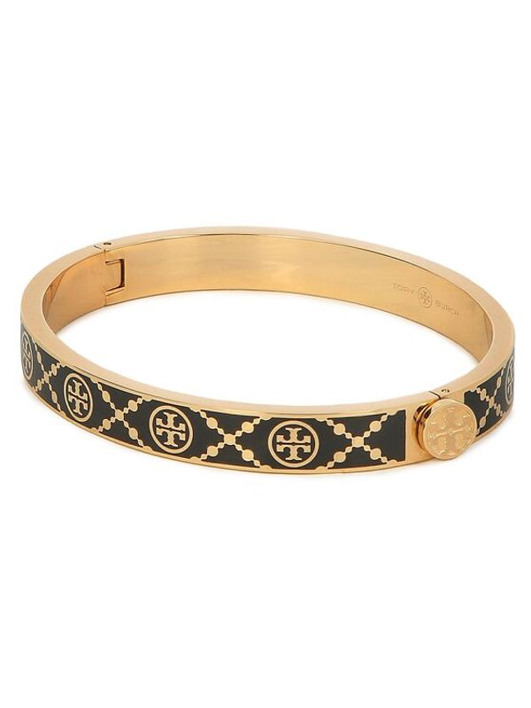 Tory Burch Tory Burch Zapestnica T Monogram Hinge Bracelet 150568 Črna